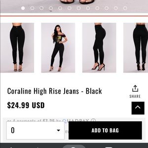 Fashion nova solid black jeans. NO RIPS OR TEARS❌